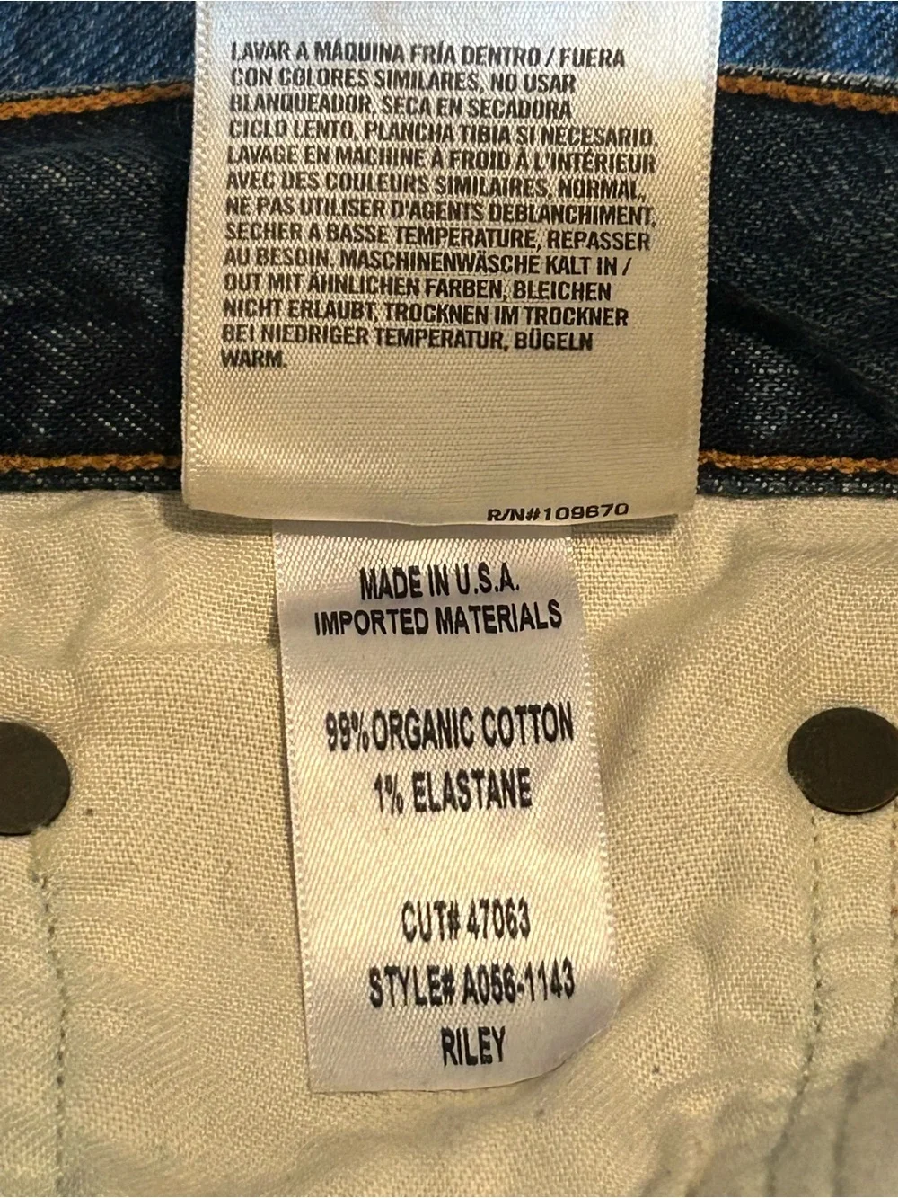 AGoldE Riley  Jeans in Dark Blue Denim